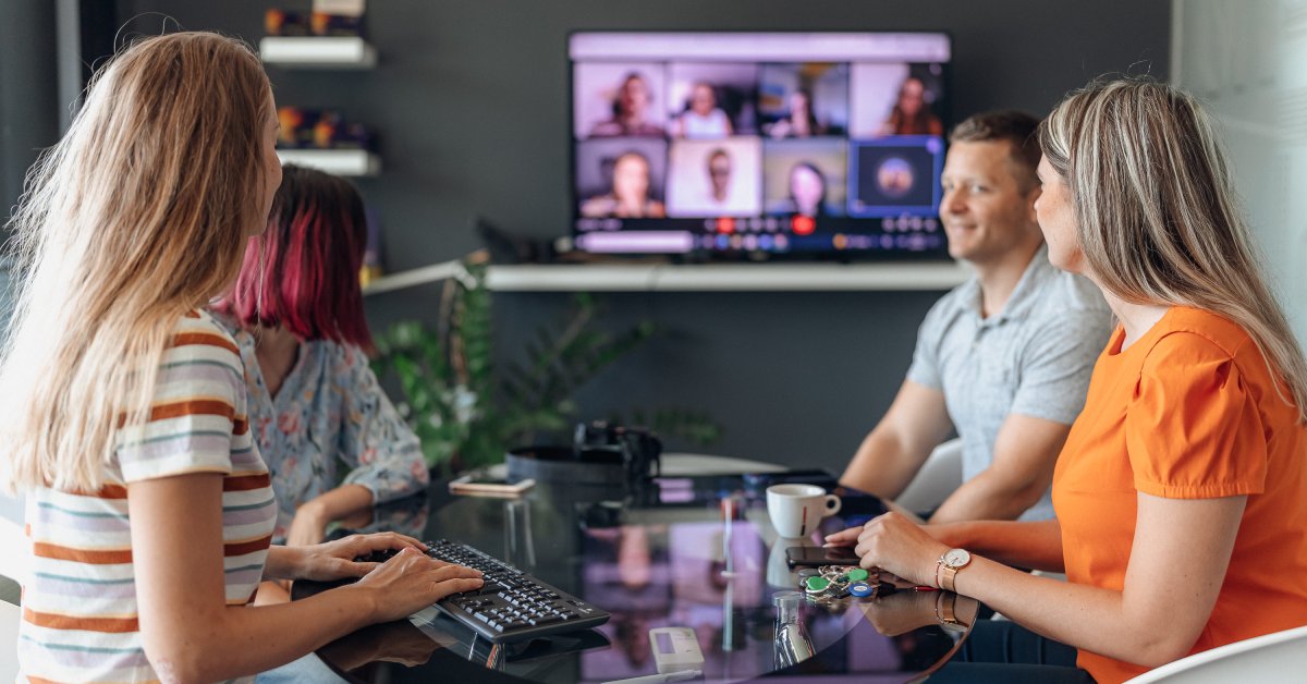 photo of the mentormate's team at their office, a telerik academy partner