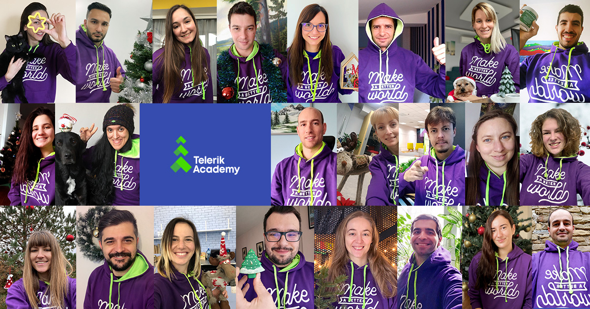 Collage of the Telerik Academy team